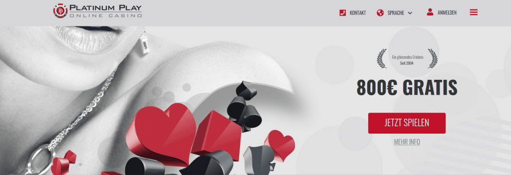 Platinum Play Casino Seite.